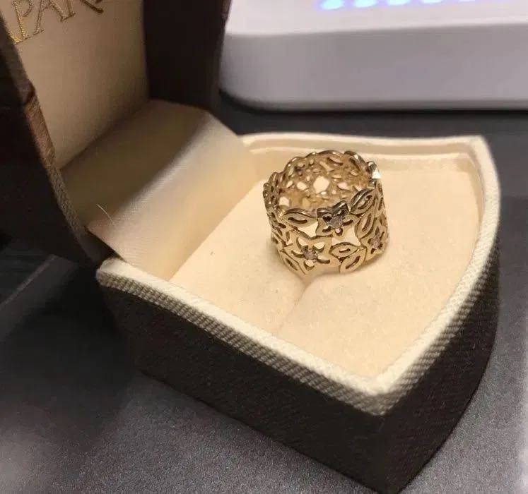 585 złoty pierścionek Apart kwiatki ażurowy 14k ażur ażurowa kwiaty