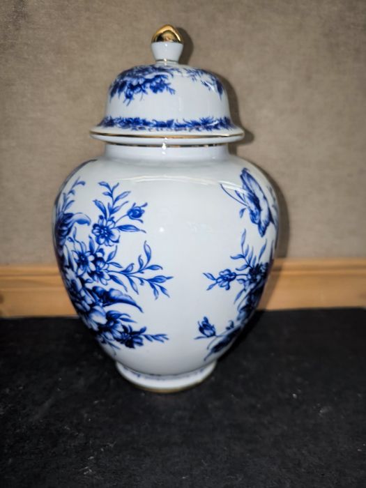 Pote porcelana azul e branco