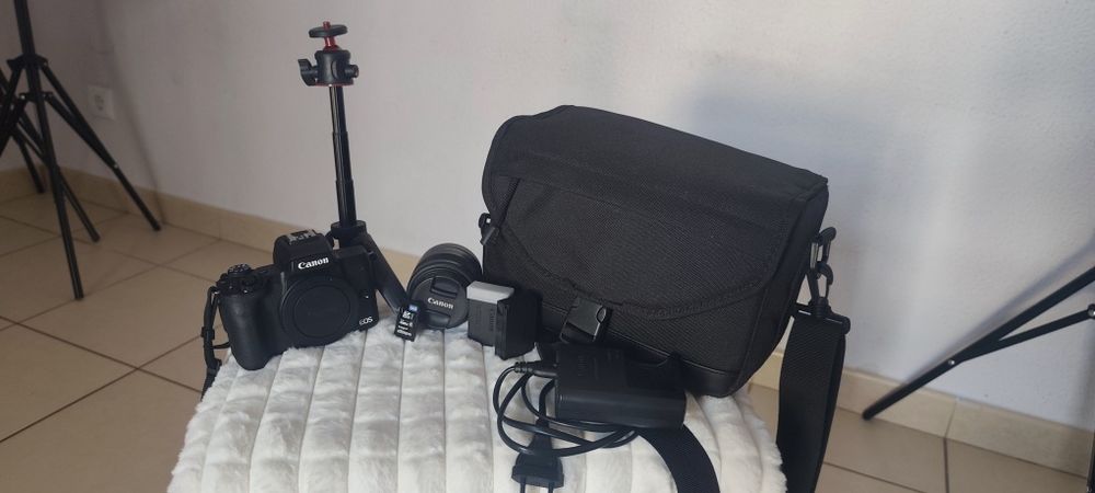 Canon M50 Com Bolsa e Acessórios Troca