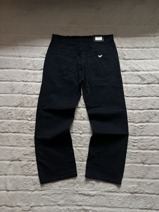 AJ Armani Jeans (S/M) W33 Made in Italy чоловічі джинси темно-сині прямі класичні