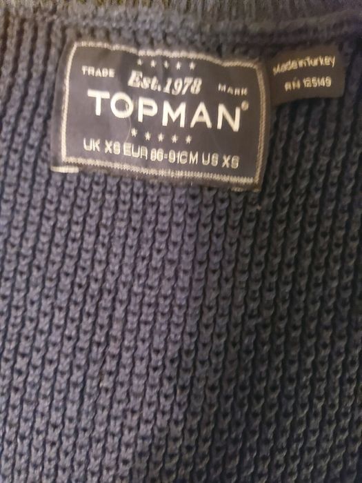 Sweter granatowy xs basic z bawełnaklasyczny old money