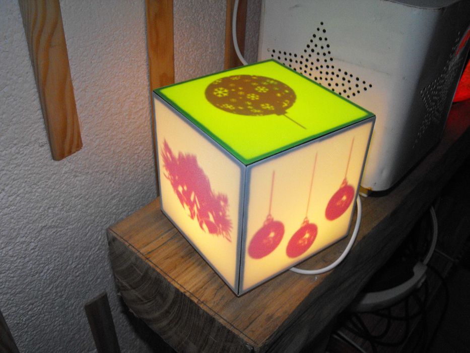 Luminária Cubo - Personalização de Natal