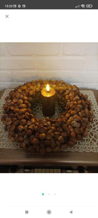 Вінок жолуді. Декор для дому.