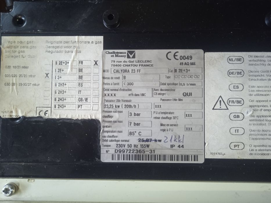 Chatoffeaux & Maury Calydra panel sterowania płyta