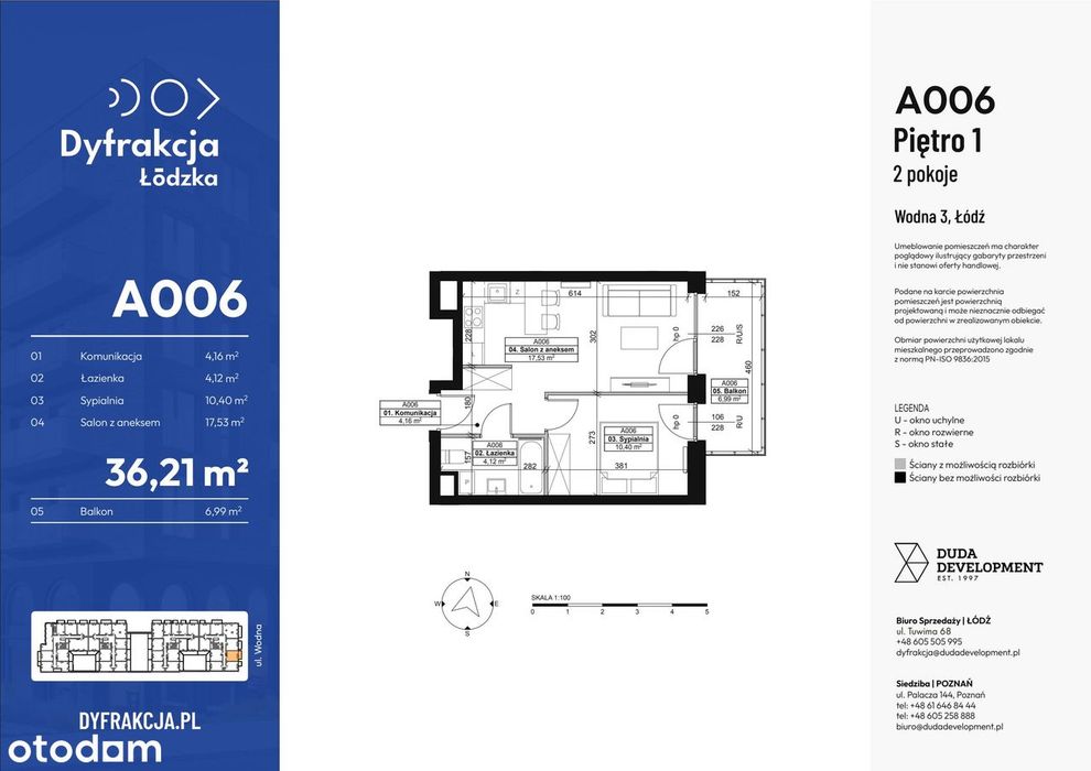 2-pokojowe mieszkanie 36 m² + balkon Bez Prowizji - Widok 2