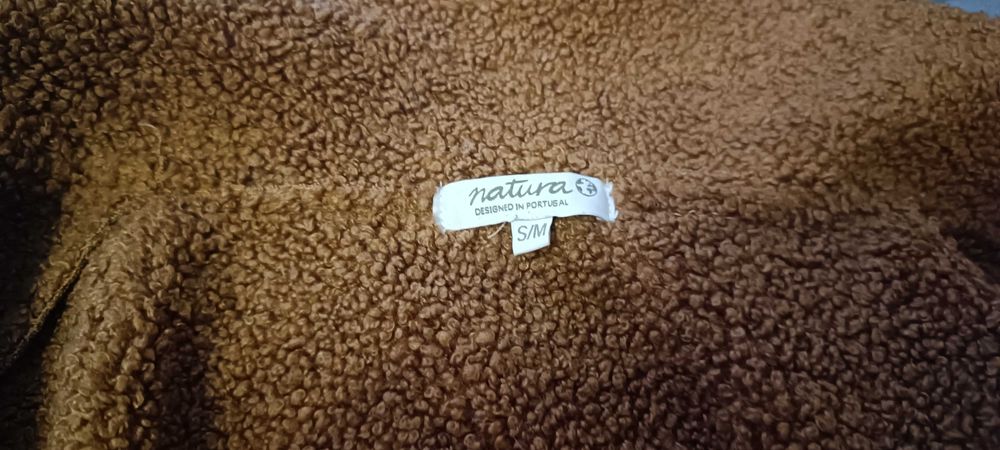 Colete comprido castanho mulher