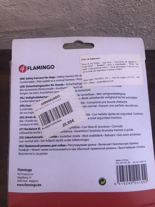Arnês de cão para carro