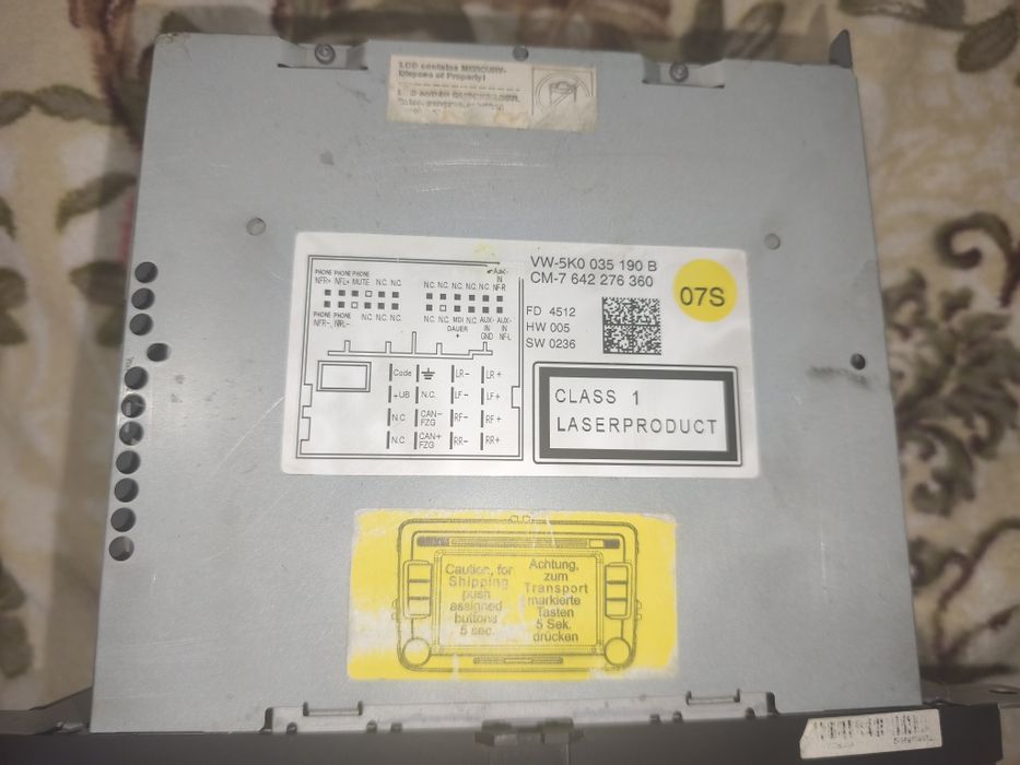 Магнітола Фольксваген Пассат б7