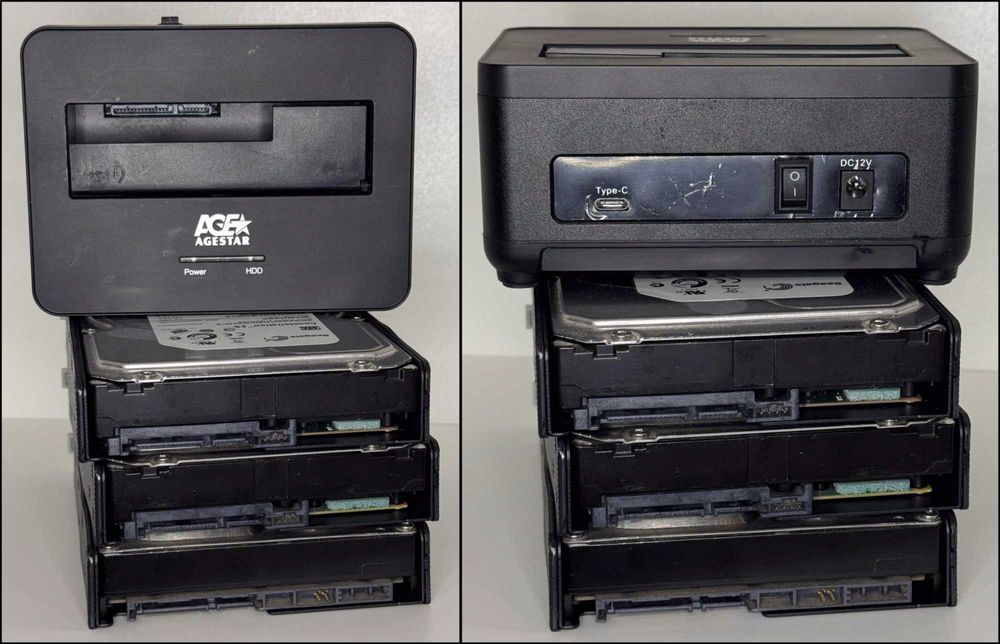 HDD 1TB Samsung, 2x2TB Seagate + Док-станция AgeStar Одним лотом
