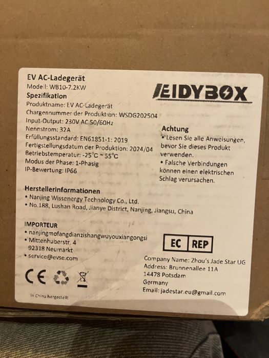 Carregamento Wallbox  fixa - Nova