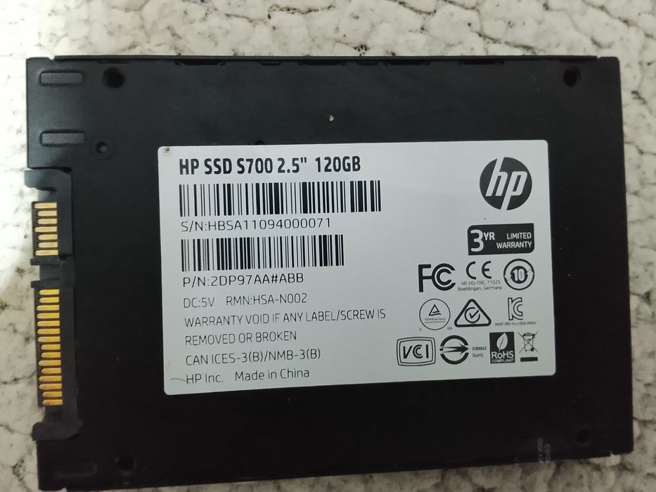 SSD HP S700 120GB 2.5" – Rápido e Funcional