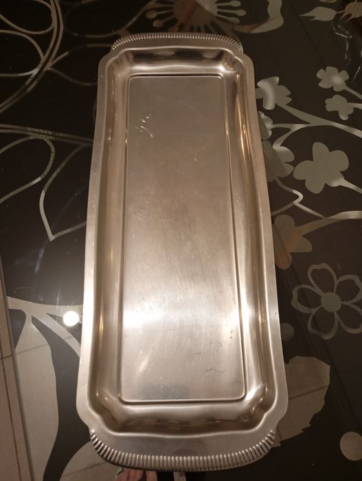 Bandeja retangular em inox
