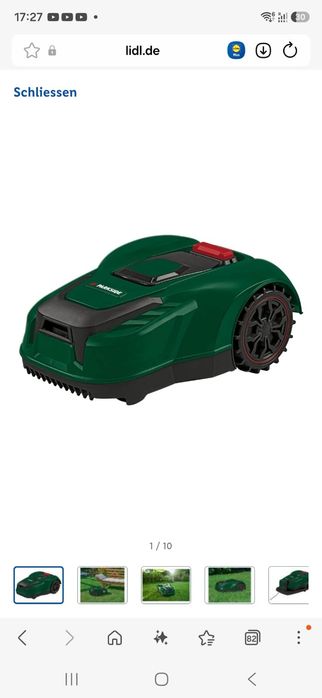 Газонокосарка робот. Parkside  PRMA 20Li  20V до 500м2