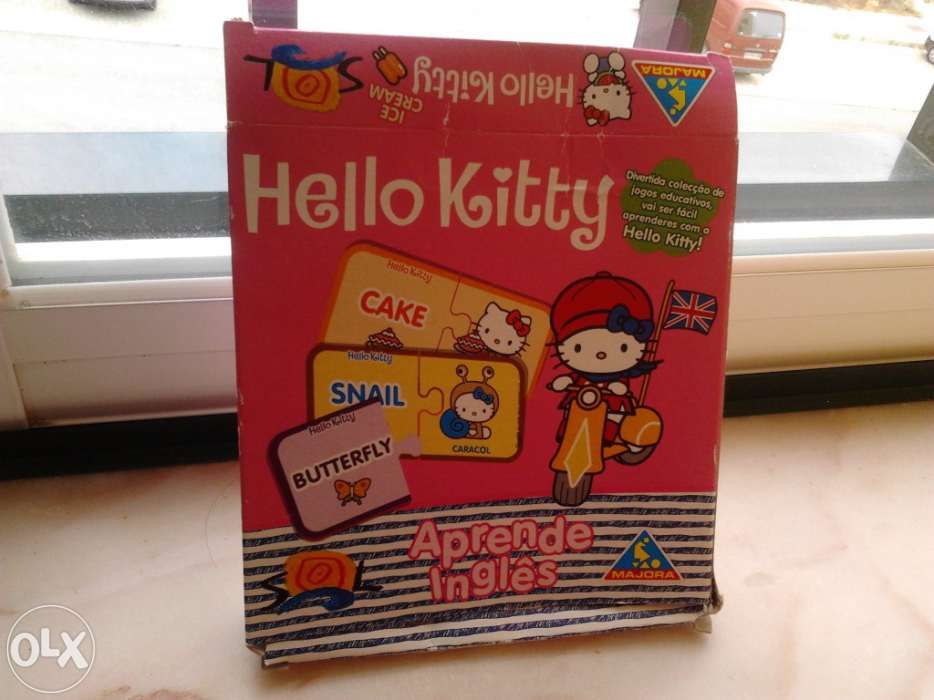 Dvd+Puzzles aprendizagem Inglês Hello Kitty e revistas infantis