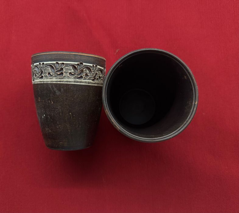 глиняний посуд,різдвяний комплект на 6 персон