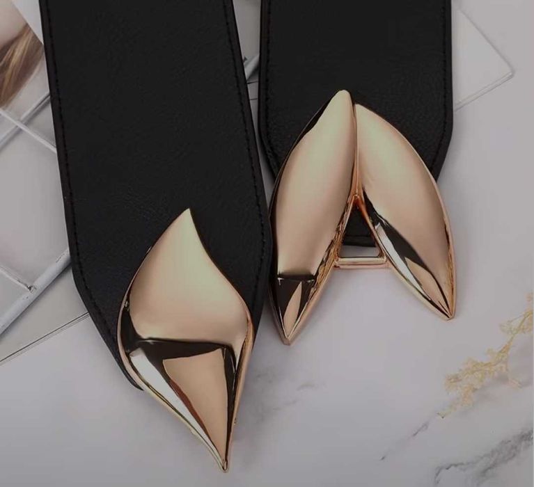 Pasek damski zlota klamra