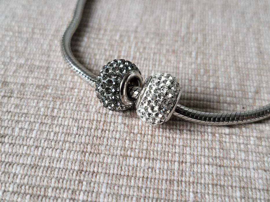 Koralik zawieszka beads charms srebro (21) cyrkonie