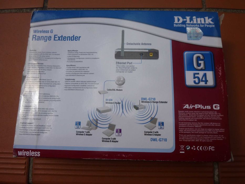 D-LINK, DWL-G710 Wireless G Range Extender