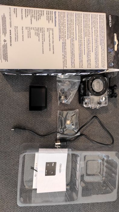 Action cam nova na caixa.