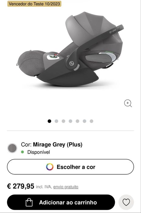 Cybex Q plus manhattan grey platinum usada