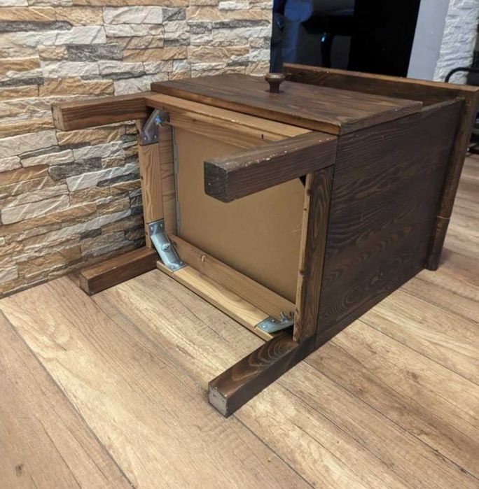 Szafka z szufladą nocna lite drewno brązowa Ikea