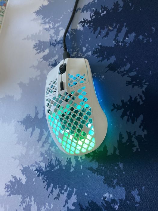 SteelSeries Aerox 3, Rato gaming RGB, ultraleve, 8500DPI, pouco usado