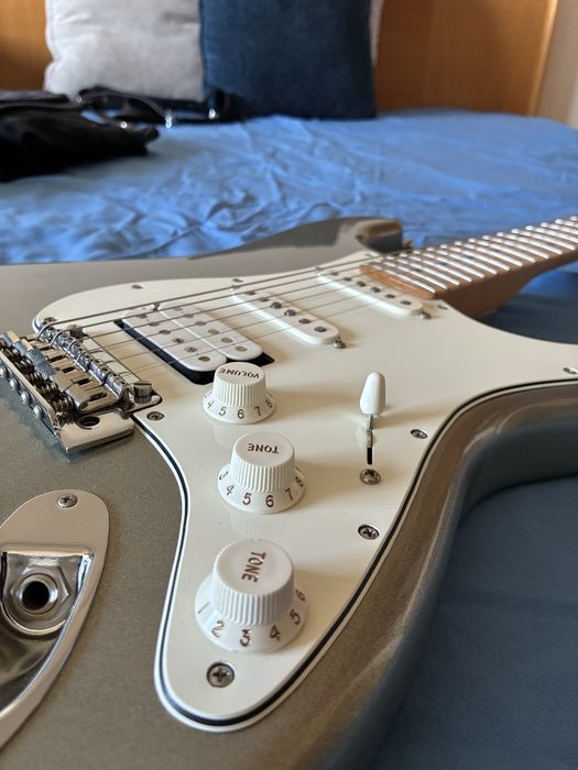 Fender Stratocaster Player Series HSS Silver Custom + Inox frets and dressing