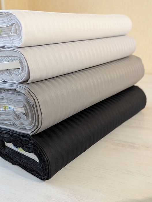 Страйп-сатин Отельний сатин 100% бавовна На метраж та пошив