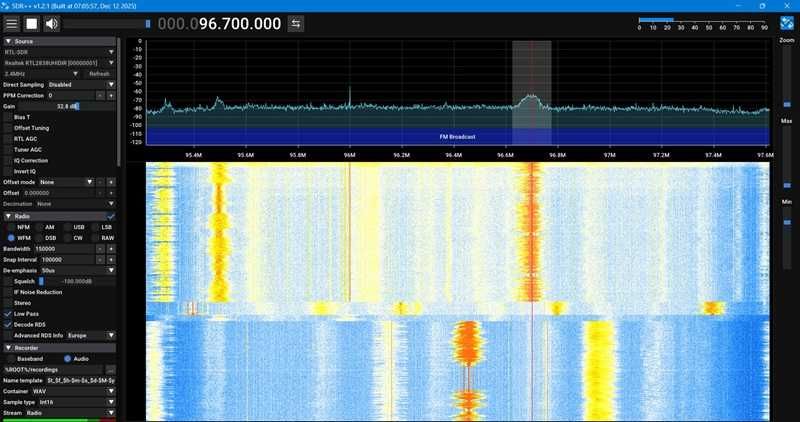 Receptor / Decoder SDR (Software Defined Radio)