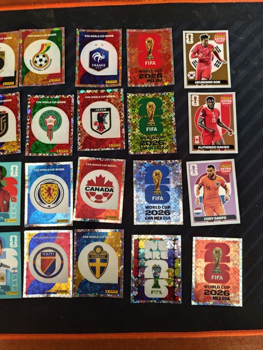 Cromos do mundial com extras