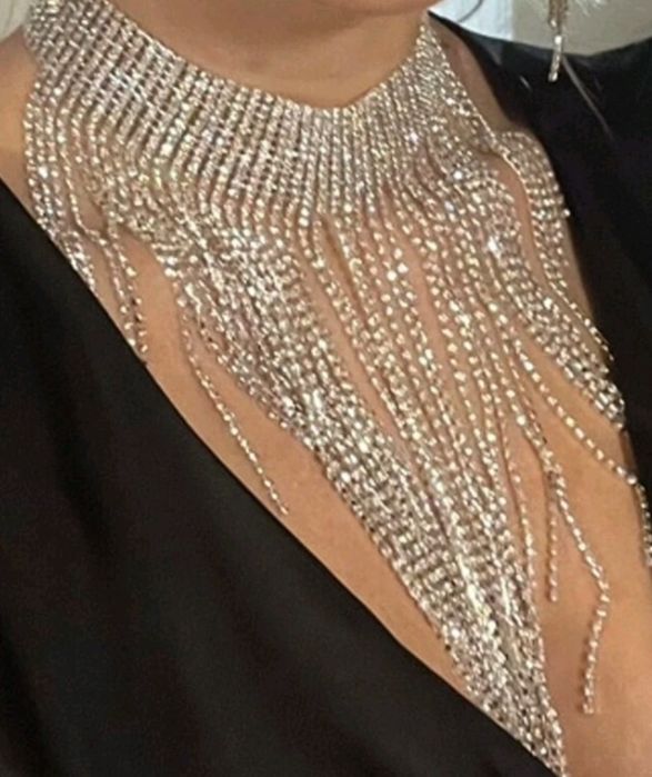 Naszyjnik kolia choker kryształki