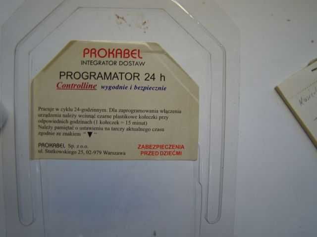 Programator czasowy analogowy 24H 1-dniowy do gniazdka dobowy TIMER ZEGAR