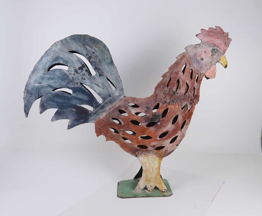 Lanterna Galo em chapa de metal - 32 cm