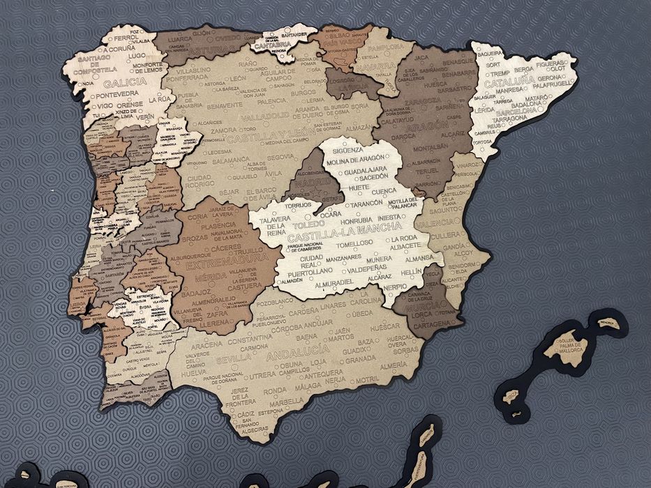 Mapa Península Ibérica Laser