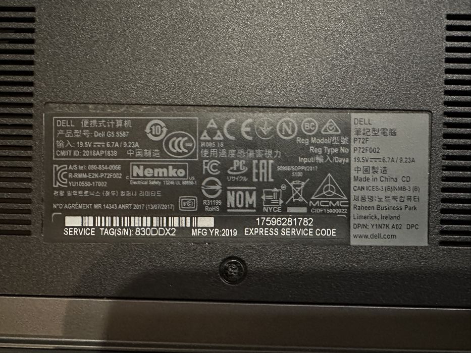 Ноутбук игровой Dell G5 15 - Intel core i5