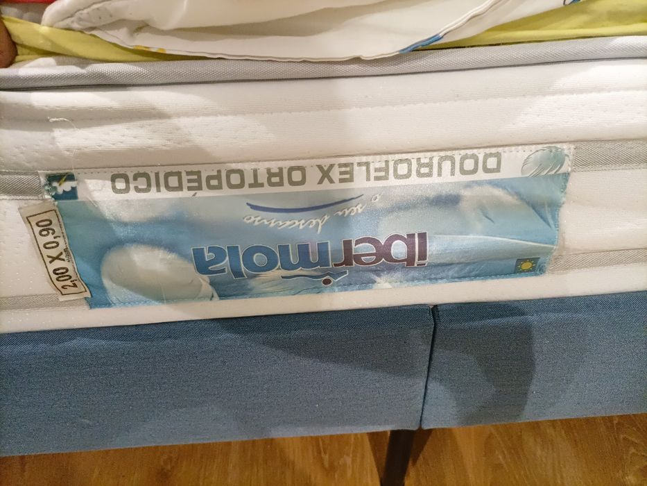 Cama de solteiro 90x200 com colchão e estrado