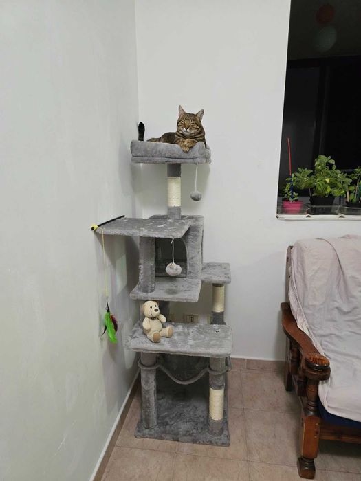 Drapak dla kota Wysoki duży drapak dla kota domek legowisko 143cm NOWY