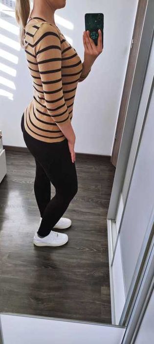 Sweter damski w paski S #y2k #00s #retro