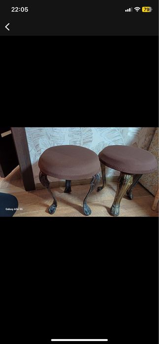 Нові чохли на табуретки, набір 4 шт, коричневий шоколадний колір