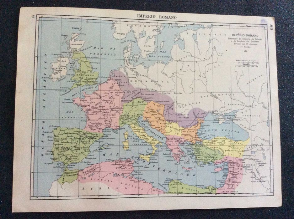 Mapas do ano 1926. Frente e verso. Exemplar nº 6. Ver descrição.