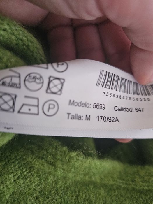 Zielony sweter Massimo Dutti wełna alpaka