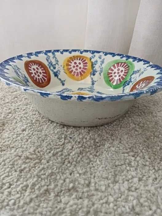 Saladeira de cerâmica /loiça Muito antiga Vintage Pintado à mão*