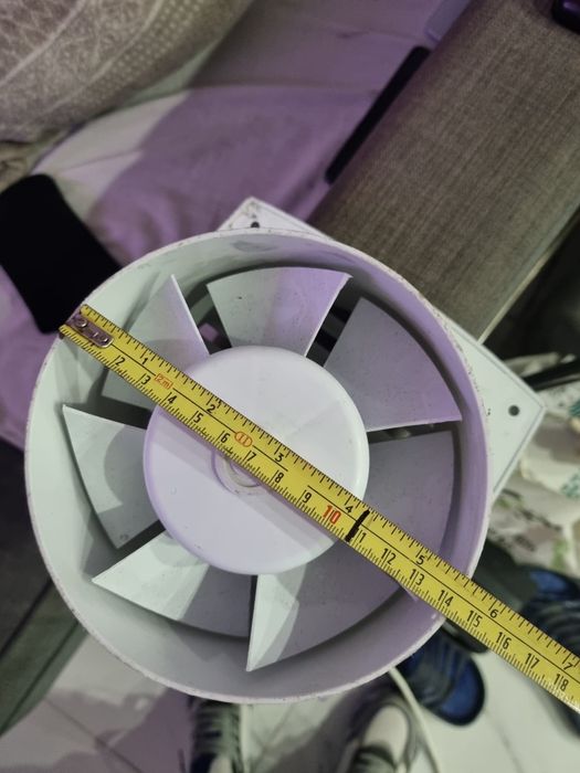 Extrator Ventilador medidas nas fotos