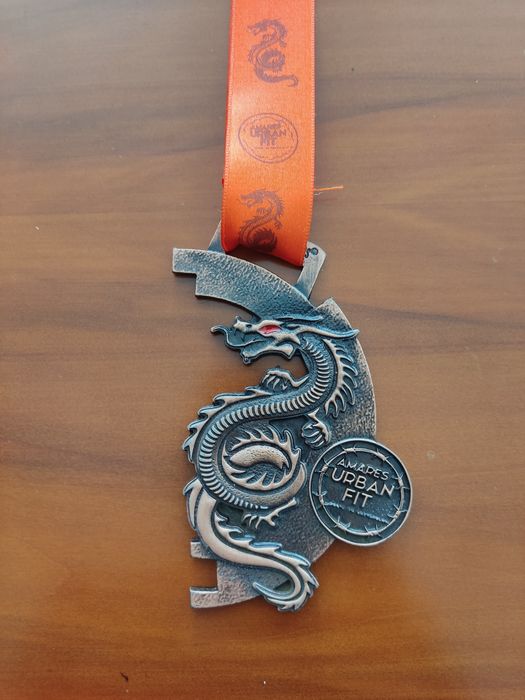 Medalha metal dragão prova Amares Urban Fit 2022