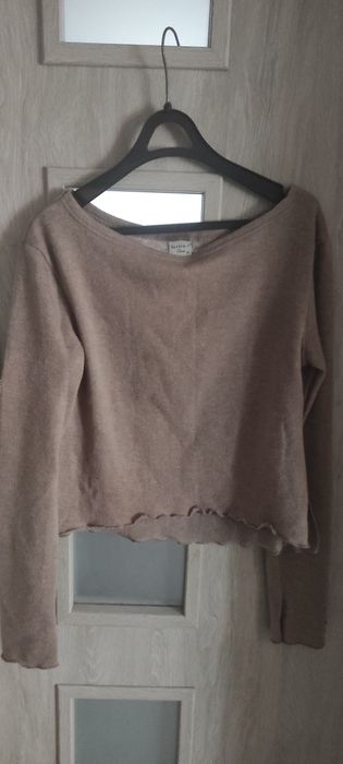 Bluzka krótka beżowa