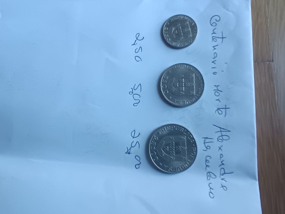 Moedas do centenário da morte de Alexandre Herculano.
