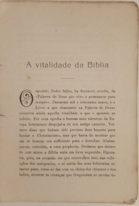A vitalidade da Bíblia