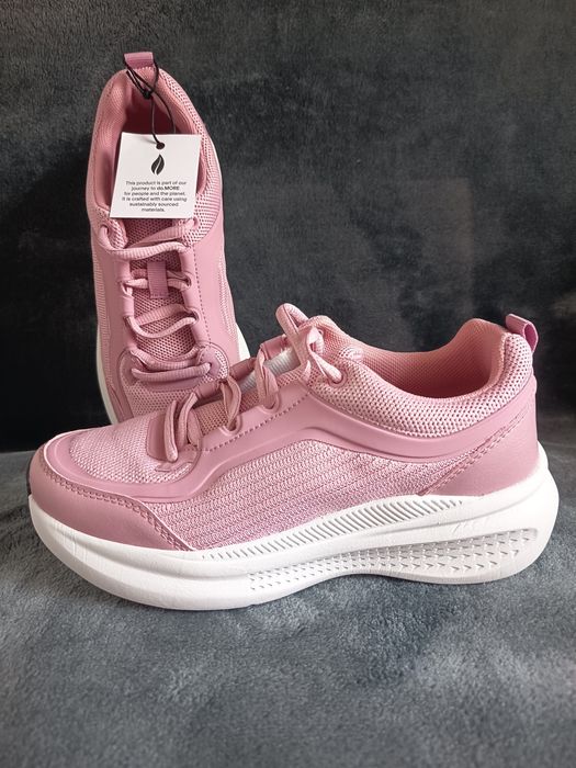 Nowe różowe damskie sneakersy rozm 36 wysoka podeszwa even&odd