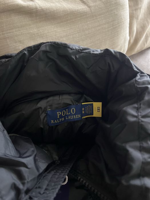 Puffer Casaco Polo Ralph Lauren preto e vermelho
