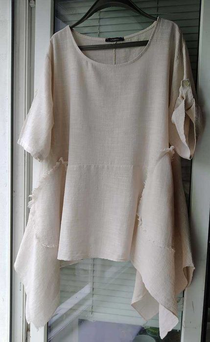 Туника  летняя хлопковая асимметричная размер 50-52-54 бавовна